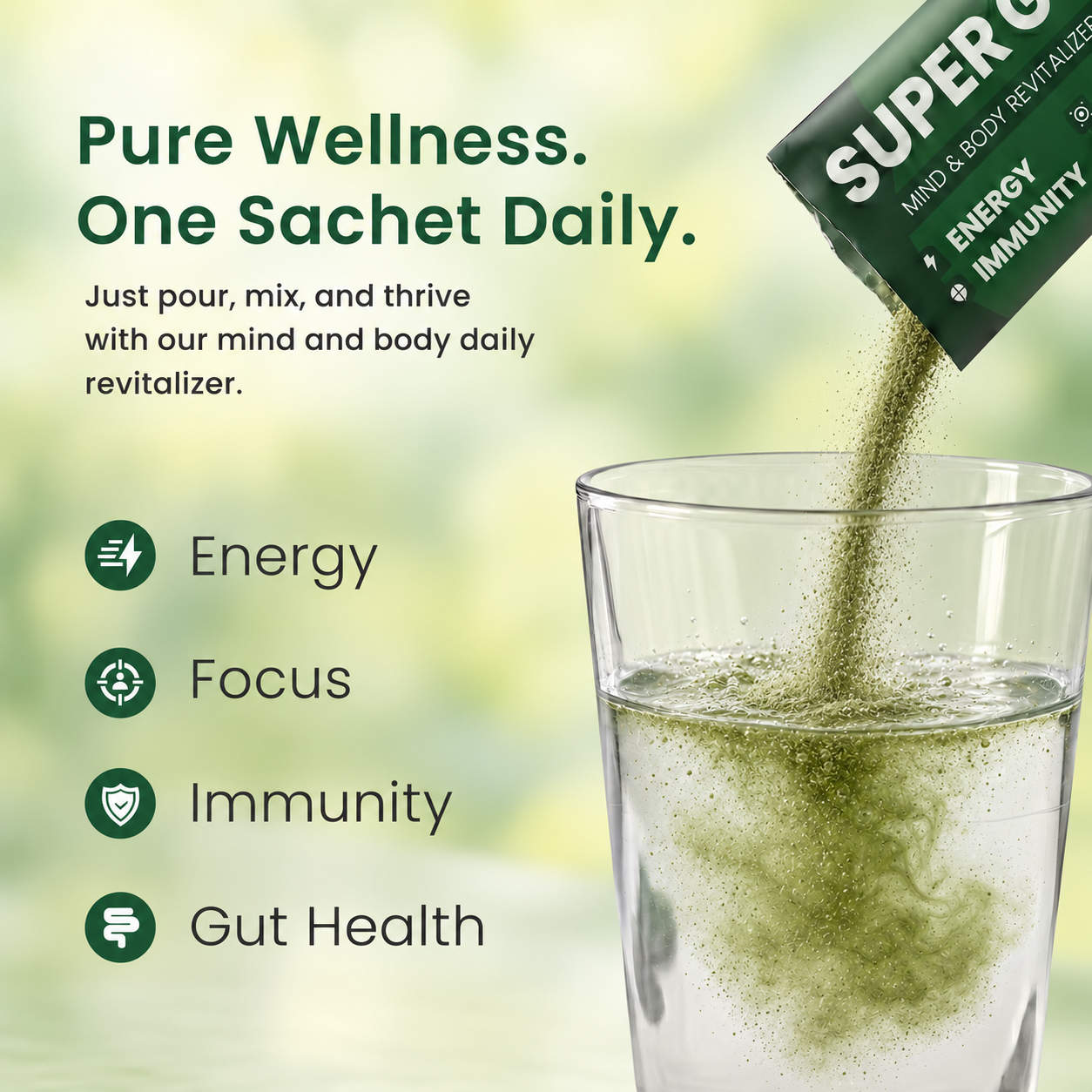 Super Greens Powder Complex - 30 Sachets