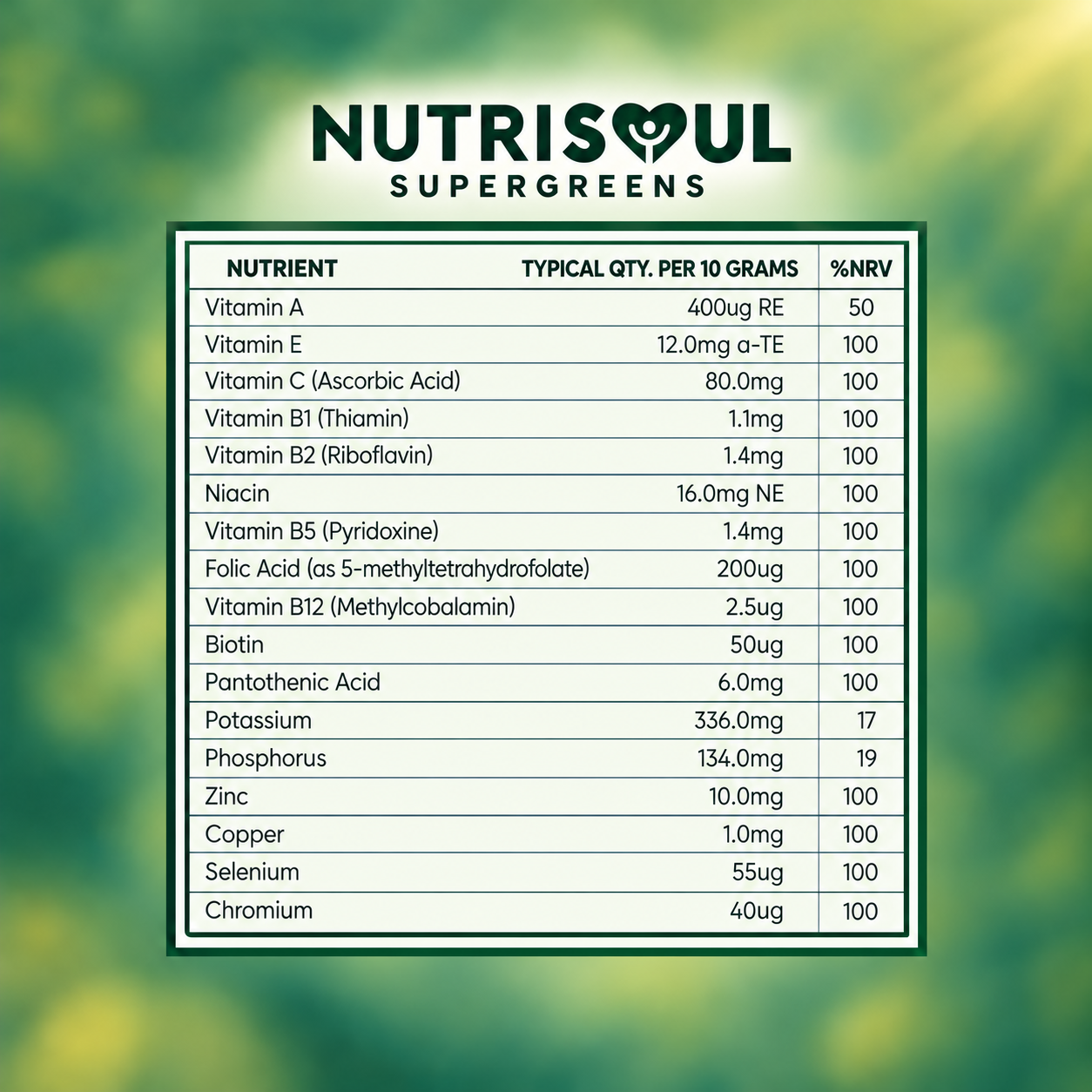 Super Greens Powder Complex - 30 Sachets